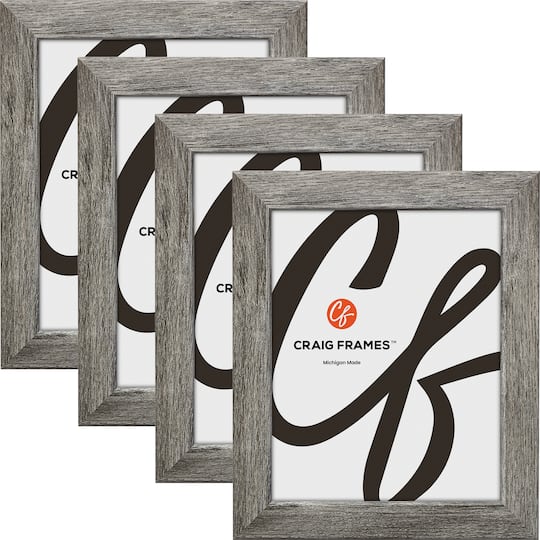 4 Pack Craig Frames Bauhaus 125 Barnwood Gray Picture Frame